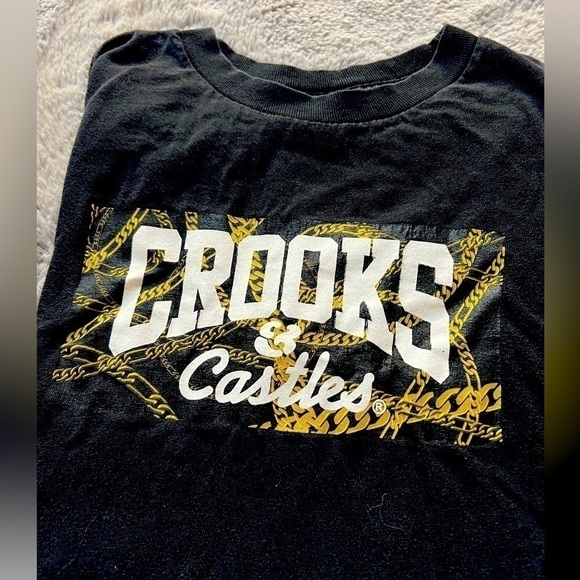 Crooks & Castles Men’s Small Teen Black Short Sleeved T-Shirt - Picture 2 of 3